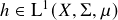 h\in \uL^1(X, \Sigma, \mu)